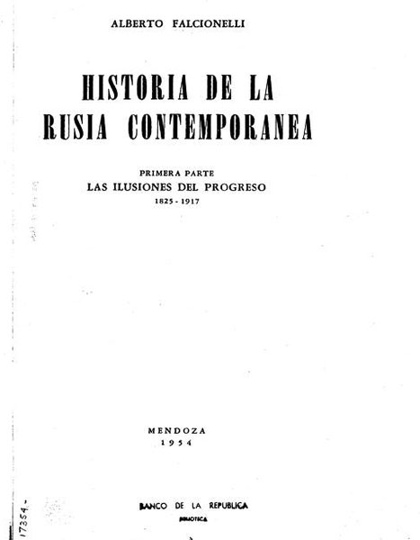 Historia de la Rusia Contemporánea 1825-1917 